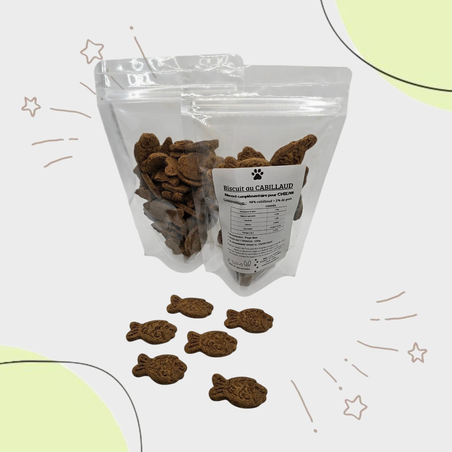 Biscuits de CABILLAUD, 100g