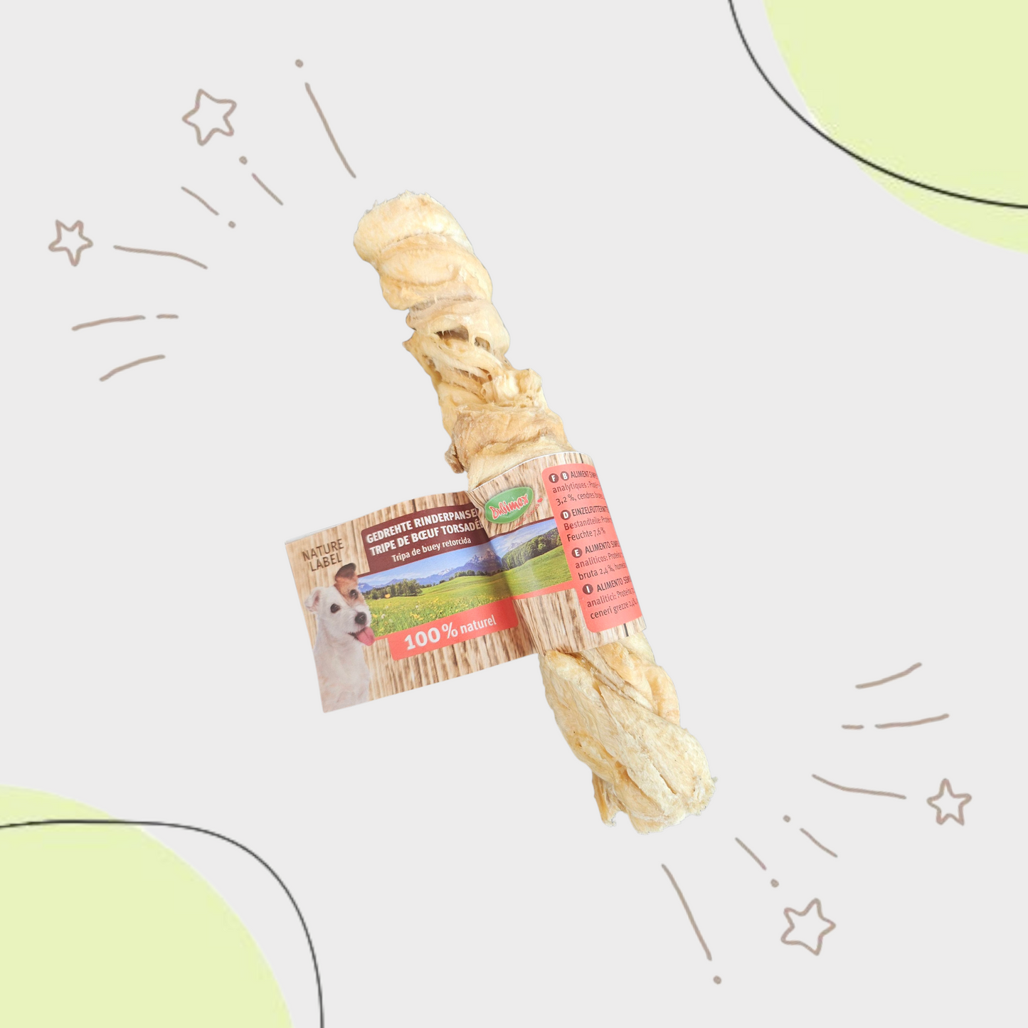 Tripe de boeuf torsadée 12-15cm (unité)